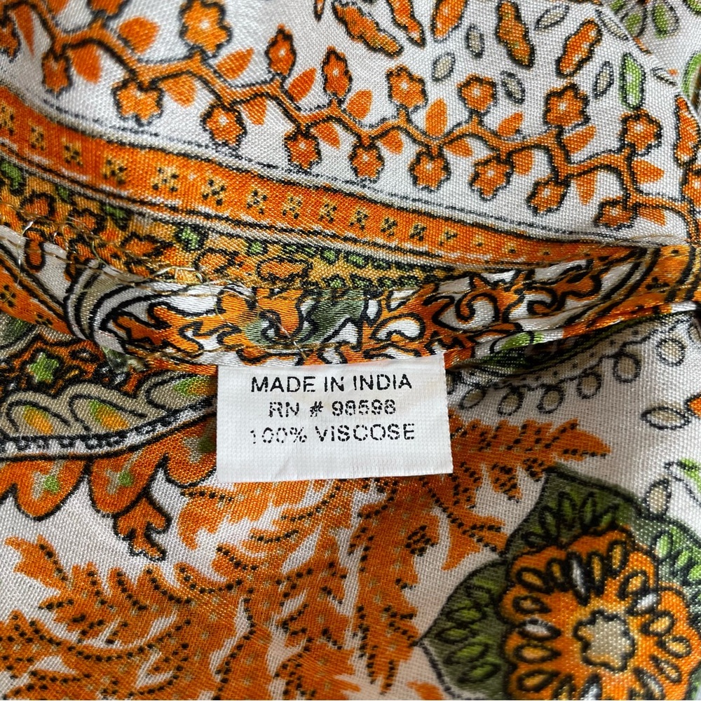 Kariza Elegant Paisley Single Ring Bohemian Dress with a long Matching Tie Belt - Picture 9 of 11